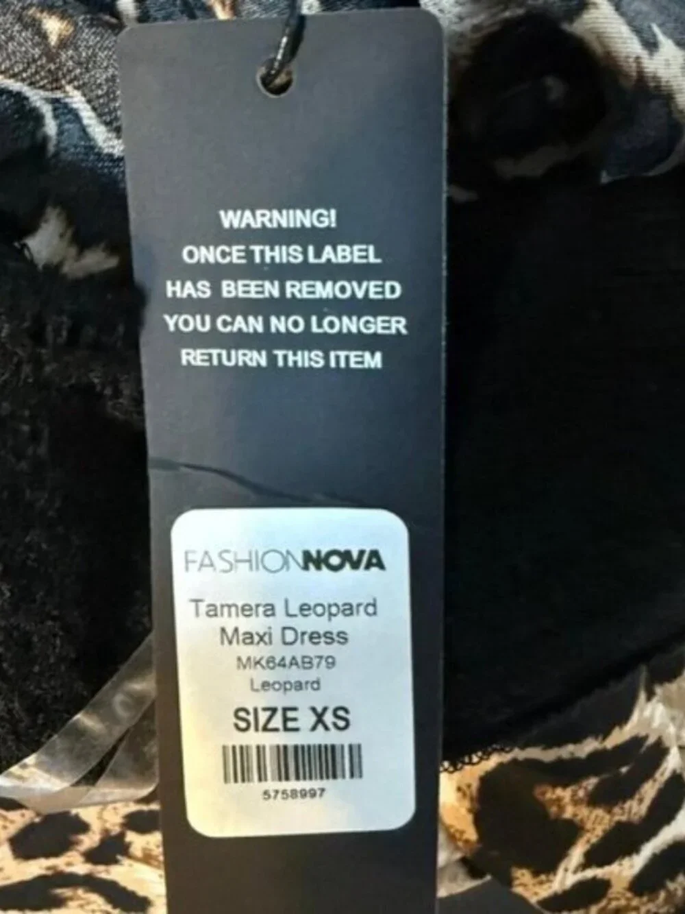 Fashion Nova Tamera Leopard Maxi Dress – Size XS